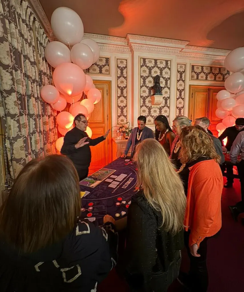 Animation casino Levallois-Perret — table de jeu avec croupier professionnel