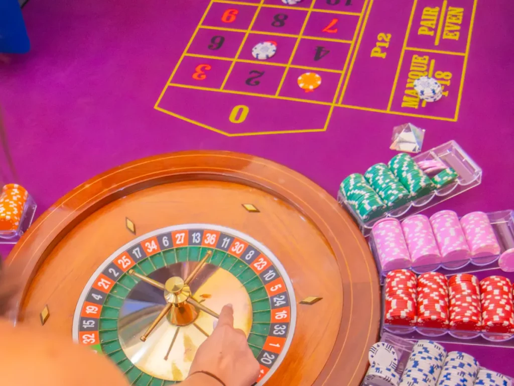 Table de roulette de casino pour une soirée privée